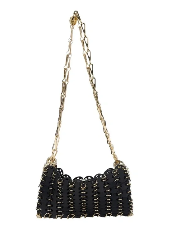 Paco Rabanne 1969 black leather gold chain nano bag BNWT - Picture 2 of 4